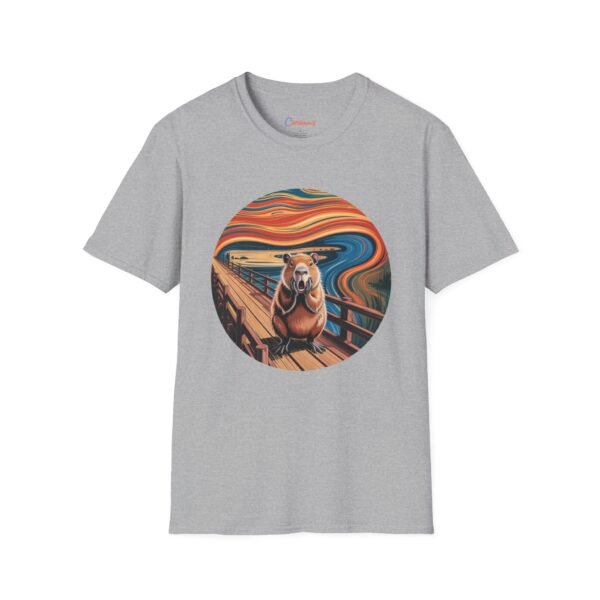 The Capy Scream T-Shirt - Funny Capybara Art Tee Inspired by The Scream | Unisex Softstyle Shirt for Animal & Meme Lovers