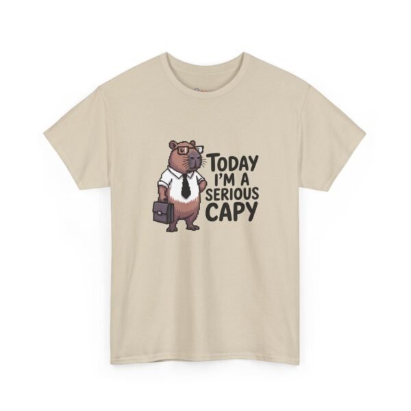 A Serious Capy T-Shirt - Funny Capybara Office Humor Tee - Retro Pixel Art Animal Shirt - Coworker Gift Idea