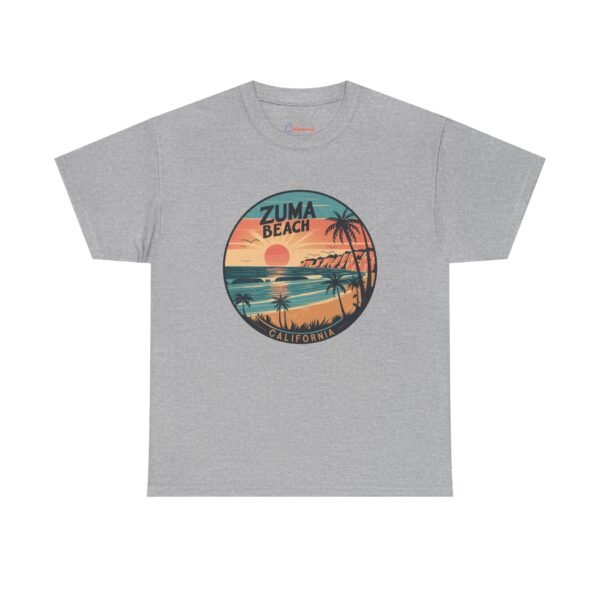 Zuma Beach Retro California T-Shirt - Vintage Sunset Coastal Tee, Surf Style Graphic Shirt, Malibu Ocean Waves Apparel