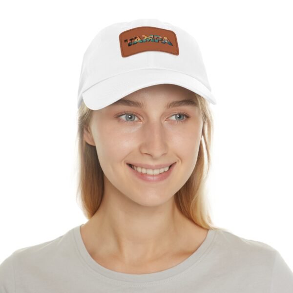 Tampa Florida Hat - PU Leather Patch Retro Coastal Baseball Cap, Florida Travel Souvenir