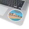 Sitges Spain Sticker - Pixel Art Coastal Travel Design, Retro Mediterranean Beach Souvenir