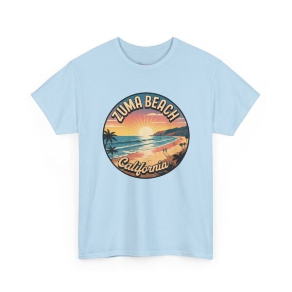 Zuma Beach California T-Shirt - Retro Sunset Malibu Shirt with Coastal Art | Vintage California Beach Tee for Travel Lovers