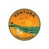 Vintage Ventura Sunset Stickers - California Coastal Aesthetic | Laptop, Water Bottle, Car Decor, Beach Lover Gifts