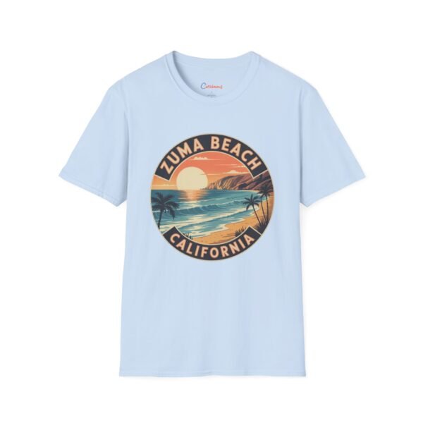 Zuma Beach California T-Shirt - Vintage Sunset Coastal Tee, Retro California Surf Shirt, Cool Ocean Waves Graphic Tee, Unisex Summer Shirt