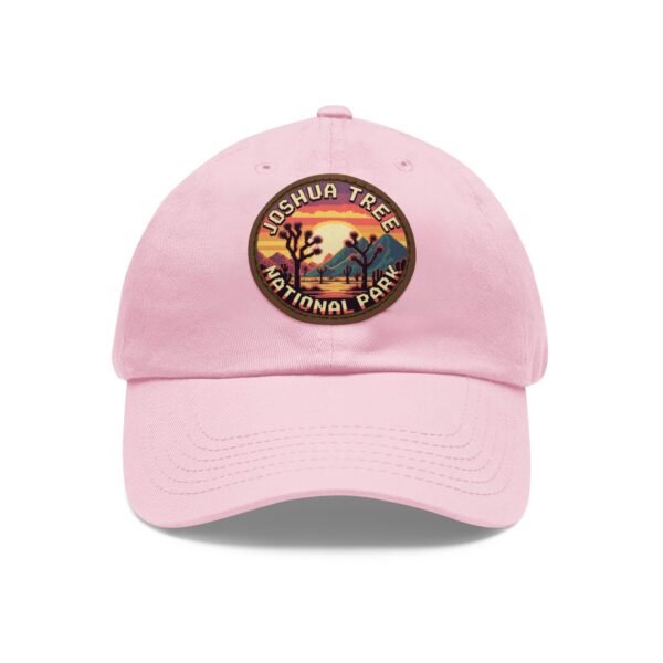 Joshua Tree National Park Hat - 8-Bit Pixel Art Retro Sunset Leather Patch Cap, Desert Baseball Dad Hat, California Souvenir
