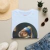 Capy with a Pearl T-Shirt - Vermeer Parody with Capybara Twist | Funny Art Tee for Animal Lovers & Meme Fans