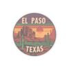 Desert Sunset Kiss-Cut Stickers | El Paso Texas, Cactus and Rocks, Southwestern Decor, Laptop Decals, Wanderlust Travel Accessories