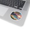 Kapaa Hawaii Sticker - Retro Pixel Art Beach Sunset with Palm Trees and Ocean Waves - Vintage Travel Souvenir Coastal Design