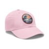 Sausalito California Hat - Leather Patch Cap with Heron & Coastal Sunset, Retro Bay Area Souvenir, Unique Travel Gift Dad Hat