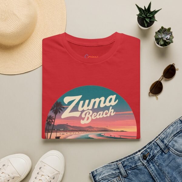 Zuma Beach Sunset T-Shirt - Retro California Surf Shirt, Warm Sunset Colors, Cool Malibu Coastal Vibes, Gift for Beach Lovers