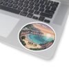 Nerja Spain Sticker - Pixel Art Mediterranean Sunset | Retro 8-Bit Coastal Design of Andalucía | Travel Vinyl Decal for Laptop & Bottle