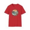 Ventura, California | Aerial view drawing of Ventura Pier - Unisex Softstyle T-Shirt