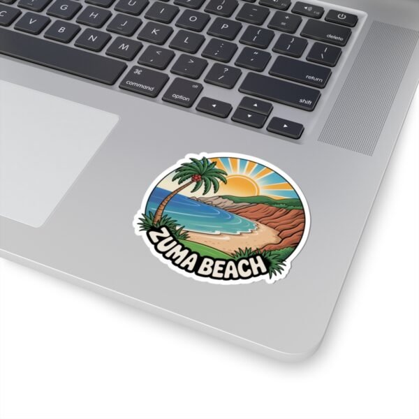 Zuma Beach Sticker - Retro Cartoon California Decal, Funny Travel Souvenir, Cool Beach Art, Malibu Summer Vibe Gift Idea