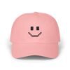 Pixel Smiley Face Embroidered Hat - Retro 8-Bit Minimalist Dad Cap, Gaming Aesthetic Streetwear, Fun Pixel Art Gift