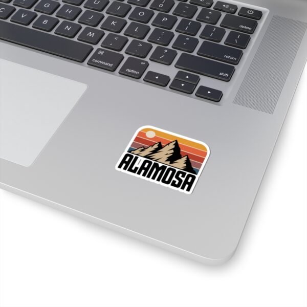 Alamosa Mountain Sunset Sticker - Retro Colorado Travel Decal for Water Bottles, Laptops, Journals
