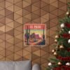 El Paso Texas Poster - Retro Desert Road Trip Wall Art | Vintage Cactus Sunset Print | Classic Car Southwestern Travel Decor