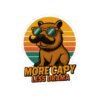 More Capy Less Drama Sticker | Funny Capybara Vinyl Decal, Retro Sunset Animal Sticker for Laptop, Water Bottle, Quirky Chill Vibes Gift
