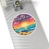 1836789206417538626_1200.jpeg Tarifa España Sticker - Pixel Art Sunset Coastal Beach Design, Retro Travel Badge Vinyl Decal for Laptop, Water Bottle