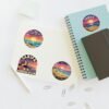 Tarifa España Sticker Pack - Retro & Pixel Art Travel Badge Set of 4, Sunset Beach Coastal Stickers, Andalusia Spain Souvenir