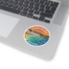18389614237924487788_1200.jpeg Cadaqués España Sticker - Costa Brava Retro Travel Art - Round Vinyl Mediterranean Sticker - Spanish Souvenir Gift