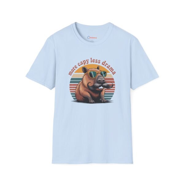 1864902298989926021_2048.jpeg More Capy Less Drama T-Shirt - Funny Capybara Shirt, Retro Animal Tee, Chill Mustache Capybara, Capybara Nation Gift Idea