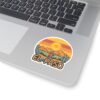 El Paso Texas Sticker - Retro Western Desert Decal with Cowboy & Cactus, Sunset Mountain Art, Southwestern Travel Souvenir