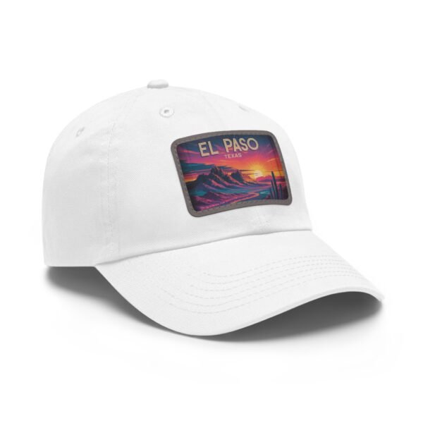 El Paso Texas Hat - Retro Sunset Desert Baseball Cap, Texas Travel Gift, Vintage Style El Paso Souvenir, Unisex Adjustable White Cap