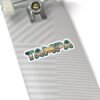Tampa Pixel Art Sticker - Retro Gaming Coastal Design with Dolphins, Palm Trees, Sunset and Skyline - Florida Souvenir Decal