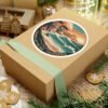Carmel-by-the-Sea California Sticker - Retro Coastal Sunset Cliff and Ocean Waves Design - Vintage Travel Souvenir Vinyl Decal