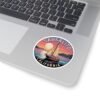 Sausalito California Sticker - Retro Sailboat Sunset Vinyl Decal, Coastal Bay Area Souvenir, Travel Gift Waterproof Car Laptop