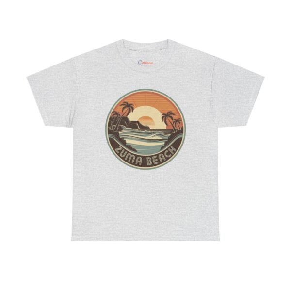 Zuma Beach California T-Shirt - Retro Sunset Surf Graphic | Vintage Malibu Style Tee for Beach & Travel Lovers