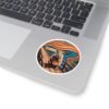 The Capy Scream Vinyl Sticker - Funny Capybara Art Inspired by The Scream | Round Waterproof Decal for Laptops, Journals & Gifts