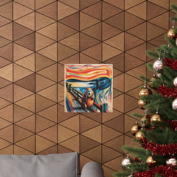 195249877333850786_2048.jpeg Capybara Scream Poster - Funny Expressionist Parody Wall Art, Surreal Animal Print Inspired by Munch, Unique Capybara Decor