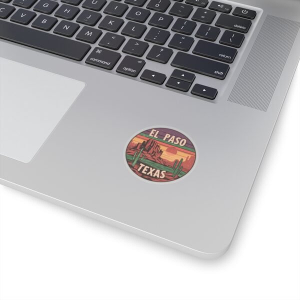 Desert Sunset Kiss-Cut Stickers | El Paso Texas, Cactus and Rocks, Southwestern Decor, Laptop Decals, Wanderlust Travel Accessories