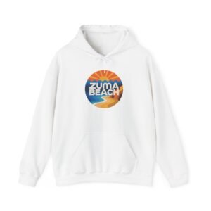 Zuma Beach Hoodie - Retro Sunset California Sweatshirt, Coastal Vibes Unisex Pullover, Surf Style Gift, Travel Souvenir, Beach Lover Apparel
