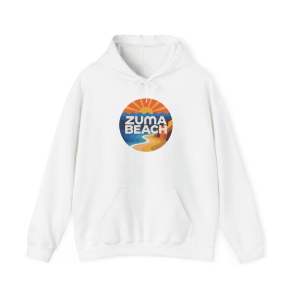 Zuma Beach Hoodie - Retro Sunset California Sweatshirt, Coastal Vibes Unisex Pullover, Surf Style Gift, Travel Souvenir, Beach Lover Apparel