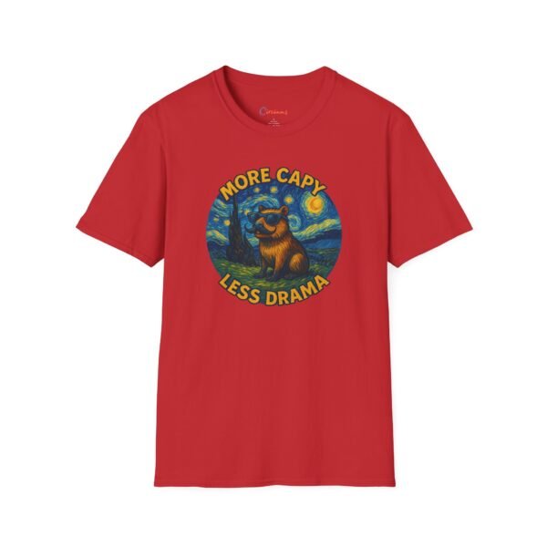 2011615510337280955_2048.jpeg More Capy Less Drama - Funny Capybara T-Shirt | Starry Night Art Style | Chill Animal Tee | Unisex Softstyle Shirt