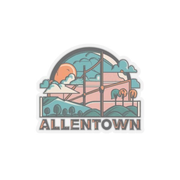 Allentown, Pennsylvania | Alternative city sunset - Kiss-Cut Stickers