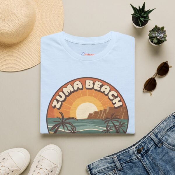Zuma Beach California Retro Sunset T-Shirt - Vintage Malibu Coastline Tee, 70s Beach Vibes Aesthetic Shirt, Soft Unisex Graphic Tee