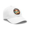 Byron Bay Hat - Retro Sunset Leather Patch Cap with Coastal Design, Australia Beach Souvenir, Surf Style Dad Hat Gift