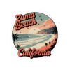 Zuma Beach California Sticker - Retro Coastal Cliffside Art for Travel Lovers & Vanlife | Pacific Vibes Series