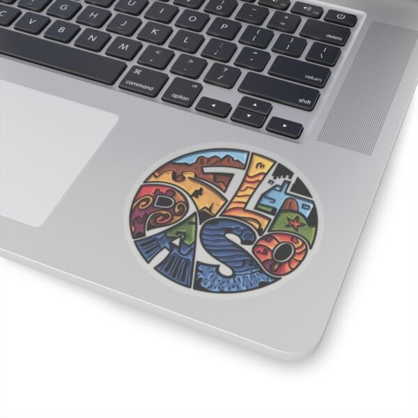 Southwest Texas Kiss-Cut Stickers | Colorful El Paso Culture & Landscape Art, Texas Souvenir, Travel Sticker, Laptop Decal, Planner Sticker