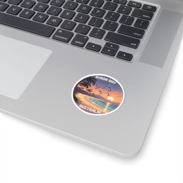 2259352158248529369_1200.jpeg Byron Bay Australia Sticker - Retro Pixel Art Beach Sunset Design, Coastal Travel Souvenir, Vintage Ocean Scene Vinyl Sticker