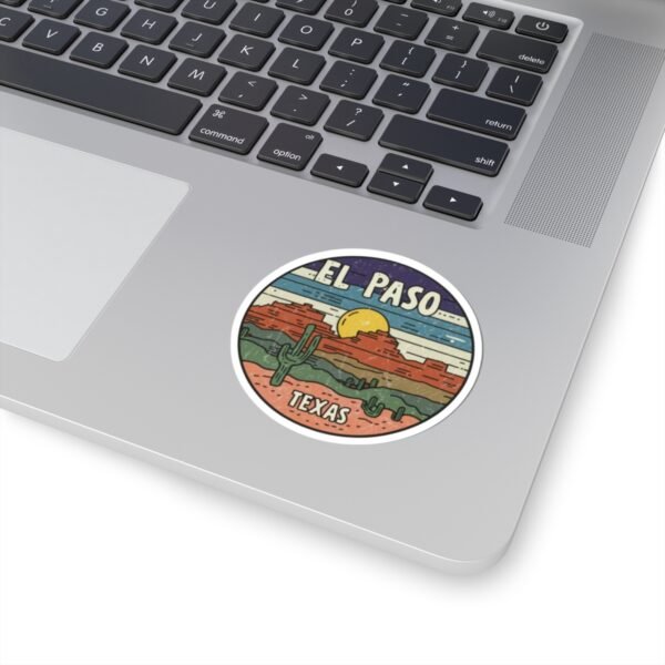 Desert Landscape Stickers, Southwest Cactus Decals, El Paso Texas Vinyl Stickers, Travel Adventure Souvenirs, USA State City Kiss-Cut Decor