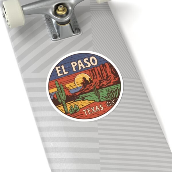 Sunset Cacti Stickers, El Paso Texas Souvenir, Desert Mountain Decals, Traveler Sticker Pack, Southwestern Decor