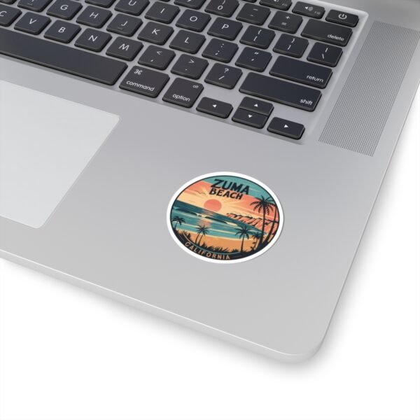 Zuma Beach California Sunset Sticker - Retro Coastal Vibes for Surf Lovers