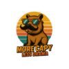 More Capy Less Drama Sticker | Funny Capybara Vinyl Decal, Retro Sunset Animal Sticker for Laptop, Water Bottle, Quirky Chill Vibes Gift