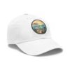 Cabo de Gata Hat - Spain Leather Patch Cap, Retro Coastal Sunset Design, Mediterranean Travel Souvenir, Unique Beach Town Gift