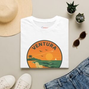Ventura California T-Shirt | Retro Beach Sunset Shirt, Vintage Coastal Graphic Tee, West Coast Travel Gift, Ocean Vibes Apparel