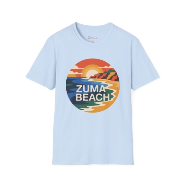 Zuma Beach California Sunset Tee - Retro Ocean Cliff Shirt | Colorful Coastal Art | Unisex T-Shirt